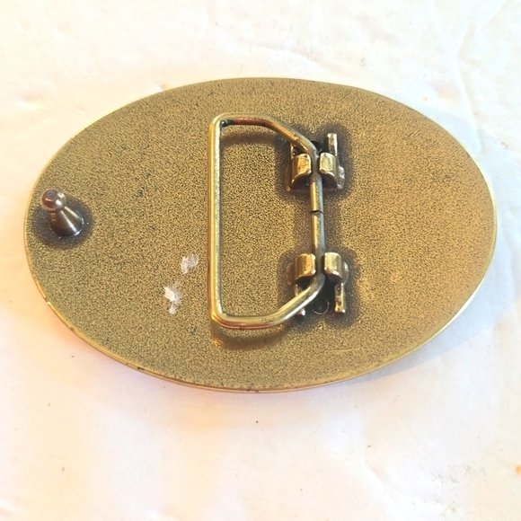 Vintage Brass floral belt buckle Excellent Condition Sz.Medium - Picture 2 of 4